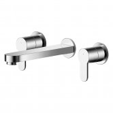 Nuie Arvan 3-Hole Wall Mounted Basin Mixer Tap without Plate - Chrome