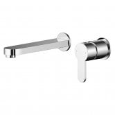 Nuie Arvan 2-Hole Wall Mounted Basin Mixer Tap without Plate - Chrome