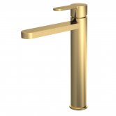 Nuie Arvan Tall Mono Basin Mixer Tap - Brushed Brass