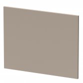 Nuie Athena Square Shower Bath End Panel 520mm H x 680mm W - Stone Grey