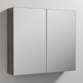 Nuie Athena Mirrored Cabinet (50/50) 800mm Wide - Brown Grey Avola