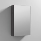 Nuie Athena 1-Door Mirrored Bathroom Cabinet 715mm H x 450mm W - Gloss Grey
