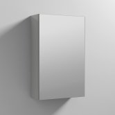 Nuie Athena 1-Door Mirrored Bathroom Cabinet 715mm H x 450mm W - Gloss Grey Mist