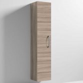 Nuie Athena Wall Hung 1-Door Tall Unit 300mm Wide - Driftwood