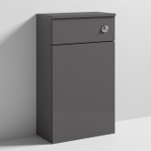 Nuie Athena Back to Wall WC Toilet Unit 500mm Wide - Gloss Grey