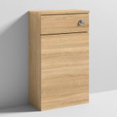 Nuie Athena Back to Wall WC Toilet Unit 500mm Wide - Natural Oak