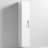 Nuie Athena Wall Hung 1-Door Tall Unit 300mm Wide - Gloss White