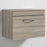 Nuie Athena Wall Hung 1-Drawer Vanity Unit and Worktop 600mm Wide - Driftwood