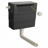 Nuie Front and Top Access Concealed Toilet Cistern, Dual Flush with Chrome Button