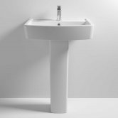 Nuie Bliss Basin and Full Pedestal 600mm Wide - 1 Tap Hole