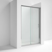 Nuie Ella Sliding Shower Door with Square Handle 1000mm Wide - 5mm Glass