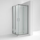 Nuie Ella Corner Entry Shower Enclosure with Square Handle 760mm x 760mm - 5mm Glass
