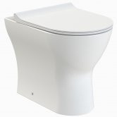 Nuie Freya Rimless Back to Wall Toilet Pan 500mm Projection - Soft Close Seat