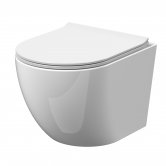 Nuie Freya Rimless Wall Hung Toilet Pan 480mm Projection - Slim Sandwich Soft Close Seat
