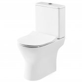 Nuie Freya Close Coupled Toilet with Push Button Cistern - Soft Close Seat