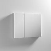 Nuie Eden 3 Door Mirrored Bathroom Cabinet 900mm Wide White