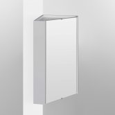 Nuie Mayford Corner Mirrored Bathroom Cabinet 459mm W White