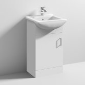 Nuie Mayford 1-Door Bathroom Vanity Unit with Basin 450mm Wide - 1 Tap Hole
