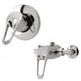 Nuie Ocean Manual Concealed or Exposed Shower Valve Single Handle - Chrome