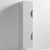 Nuie Parade Tall Wall Mounted Cupboard Unit 350mm Wide - Gloss Grey Mist