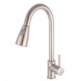 Nuie Kitchen Sink Mixer Tap Pull-Out Spray - Brushed Steel