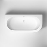 Nuie Shingle Double Ended Back to Wall Bath with Panel 1700mm x 750mm - White