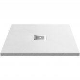 Nuie Slimline Slate Square Shower Tray 800mm x 800mm - White