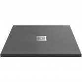 Nuie Slimline Slate Square Shower Tray 900mm x 900mm - Grey