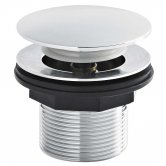 Nuie Push Button Bath Waste, Excluding Overflow, Chrome