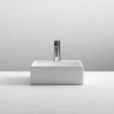 Nuie Vessels Rectangular Sit-On Countertop Basin 335mm Wide - 1 Tap Hole