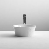 Nuie Vessels Round Sit-On Countertop Basin 360mm Wide - 0 Tap Hole