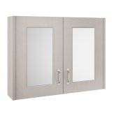 Nuie York 1 Door Mirror Cabinet 600mm Wide White Ash 