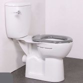Nymas Nyma PRO Doc M Close Coupled Toilet Ware Set - Dark Grey Ring Seat