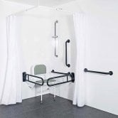 Nymas NymaCARE Doc M Shower Grab Rail Pack with Concealed Fixings - Dark Blue Grab Rails