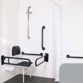 Nymas NymaPRO Concealed Fixing Grab Rail Doc M Shower Pack - Grey
