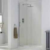 Orbit A6 Sliding Shower Door 1100mm Wide - 6mm Glass