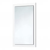 Orbit Wood Frame Bathroom Mirror 800mm H x 500mm W - Gloss White