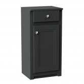 Orbit Classica Traditional Side Cabinet 400mm Wide 1-Drawer and 1-Door - Charcoal Grey