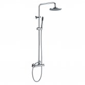 Orbit Entry Thermostatic Bar Mixer Shower with Shower Kit and Fixed Head - Chrome