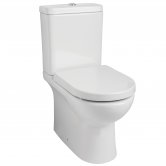 Orbit Petit Rimless Close Back Close Coupled Toilet with Push Button Cistern and Soft Close Seat - White