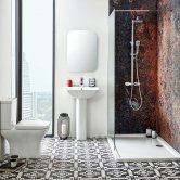 Orbit Porto Walk-in Shower Suite with Wetroom Glass Panel 1000mm Wide