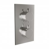 Orbit Recessed Thermostatic Round Concealed Shower Valve Dual Handle - Chrome