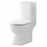 Orbit Riva Open Back Close Coupled Rimless Toilet Push Button Cistern - Excluding Seat