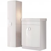 Orbit Solar D Shape Bathroom Furniture Pack 600mm Wide - Gloss White