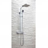 Orbit Squaro Bar Mixer Shower with Shower Kit and Fixed Head - Chrome
