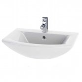 Nuie Asselby Wall Hung Cloakroom Basin 500mm Wide - 1 Tap Hole