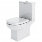 Nuie Asselby Close Coupled Toilet WC Push Button Cistern - Excluding Seat