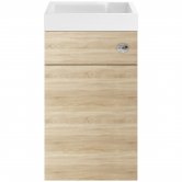 Nuie Athena Toilet and Basin Combination Unit 500mm Wide - Natural Oak