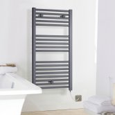 Nuie Electric Heated Towel Rail 720mm H x 400mm W Anthracite