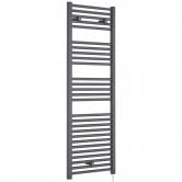Nuie Electric Heated Towel Rail 1375mm H x 480mm W - Anthracite